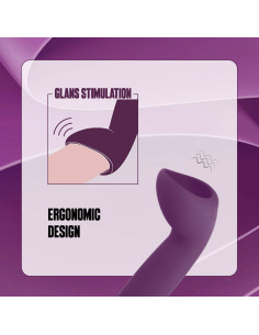 NMC 5.5 INCH RECHARGEABLE SILICONE 10 FUNCTIONS SPEED GLANS STIMULATOR PURPLE 2